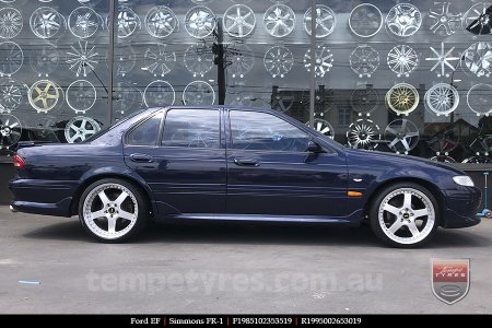 19x8.5 19x9.5 Simmons FR-1 Silver on FORD EF