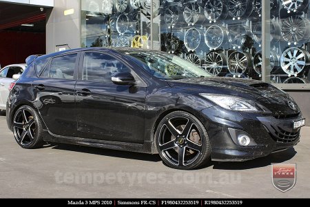 19x8.0 19x9.0 Simmons FR-CS Satin Black NCT on MAZDA 3