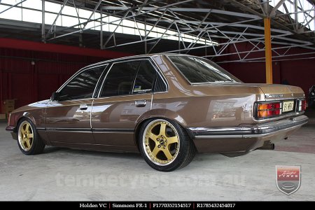 17x7.0 17x8.5 Simmons FR-1 Gold on HOLDEN COMMODORE VC