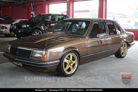 17x7.0 17x8.5 Simmons FR-1 Gold on HOLDEN COMMODORE VC