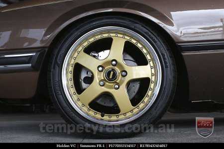 17x7.0 17x8.5 Simmons FR-1 Gold on HOLDEN VC