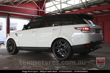 22x9.5 RRSPORT Matte Black on RANGE ROVER SPORT