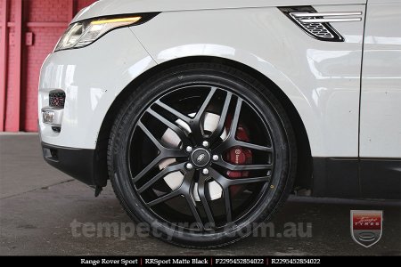 22x9.5 RRSPORT Matte Black on RANGE ROVER SPORT