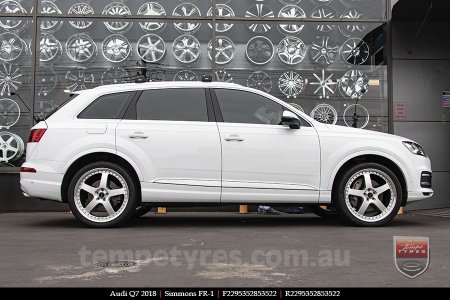 22x8.5 22x9.5 Simmons FR-1 Silver on AUDI Q7