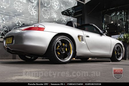 18x8.5 18x9.5 Simmons FR-1 Gloss Black on PORSCHE BOXSTER