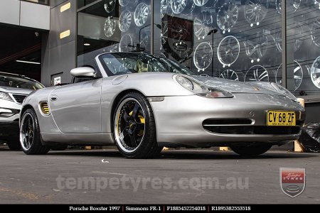 18x8.5 18x9.5 Simmons FR-1 Gloss Black on PORSCHE BOXSTER