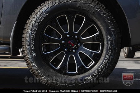 20x9.0 Simmons MAX X09 BKWA on NISSAN PATROL