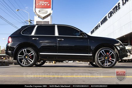 22x10 5628 Black Machined on PORSCHE CAYENNE 