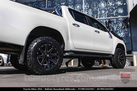 17x9.0 Ballistic Razorback Millworks on TOYOTA HILUX