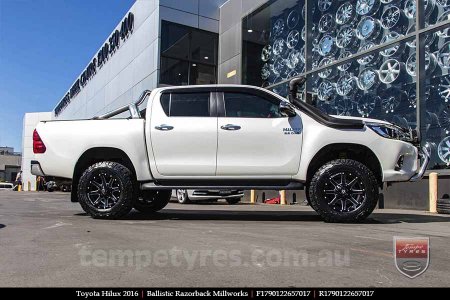 17x9.0 Ballistic Razorback Millworks on TOYOTA HILUX