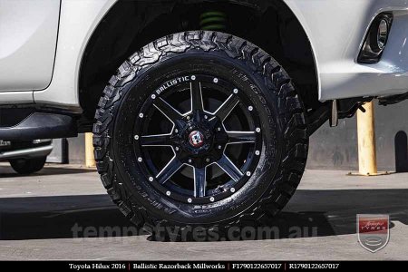 17x9.0 Ballistic Razorback Millworks on TOYOTA HILUX