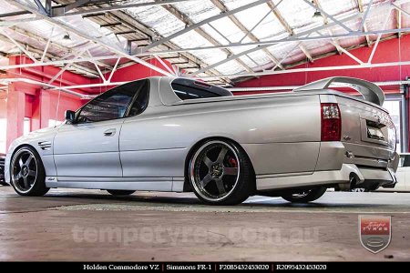 20x8.5 20x9.5 Simmons FR-1 Hyper Dark on HOLDEN COMMODORE VZ