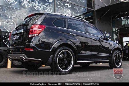 20x8.5 20x9.5 Simmons FR-1 Gloss Black on HOLDEN CAPTIVA