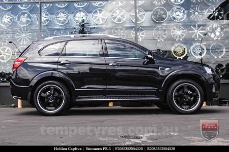 20x8.5 20x9.5 Simmons FR-1 Gloss Black on HOLDEN CAPTIVA