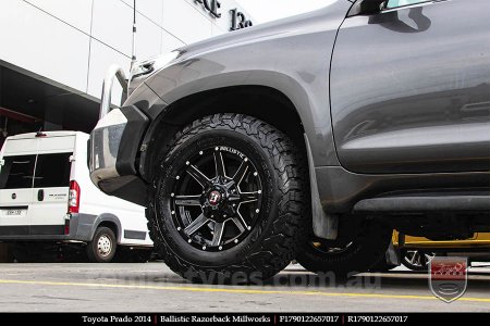 17x9.0 Ballistic Razorback Millworks on TOYOTA PRADO 