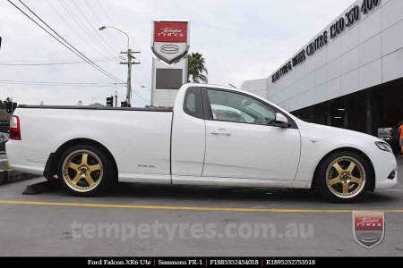 18x8.5 18x9.5 Simmons FR-1 Gold on FORD FALCON