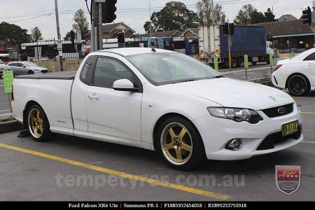 18x8.5 18x9.5 Simmons FR-1 Gold on FORD FALCON