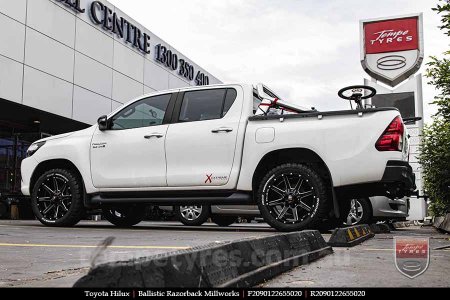 20x9.0 Ballistic Razorback Millworks on TOYOTA HILUX