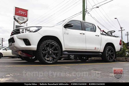 20x9.0 Ballistic Razorback Millworks on TOYOTA HILUX