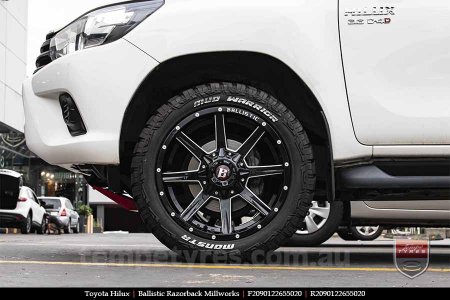 20x9.0 Ballistic Razorback Millworks on TOYOTA HILUX