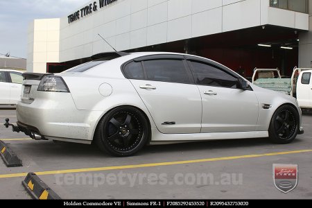 20x8.5 20x9.5 Simmons FR-1 Satin Black on HOLDEN COMMODORE VE