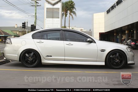 20x8.5 20x9.5 Simmons FR-1 Satin Black on HOLDEN COMMODORE VE