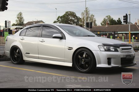 20x8.5 20x9.5 Simmons FR-1 Satin Black on HOLDEN COMMODORE VE