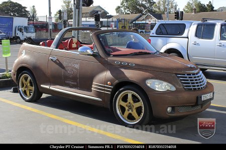 18x7.0 18x8.5 Simmons FR-1 Gold on CHRYSLER PT CRUISER