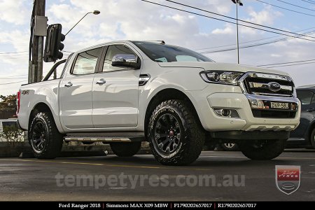 17x9.0 Simmons MAX X09 MBW on FORD RANGER