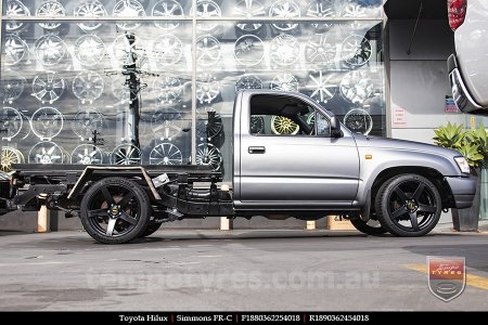 18x8.0 18x9.0 Simmons FR-C Matte Black NCT on TOYOTA HILUX