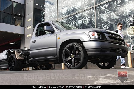 18x8.0 18x9.0 Simmons FR-C Matte Black NCT on TOYOTA HILUX