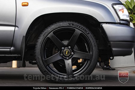 18x8.0 18x9.0 Simmons FR-C Matte Black NCT on TOYOTA HILUX