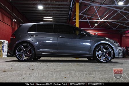 19x8.0 19x9.0 Simmons FR-CS Satin Black NCT on VW GOLF