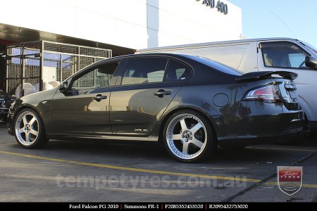 20x8.5 20x9.5 Simmons FR-1 Silver on FORD FALCON