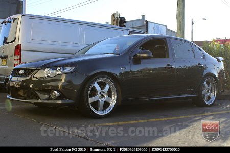 20x8.5 20x9.5 Simmons FR-1 Silver on FORD FALCON