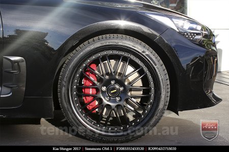 20x8.5 20x9.5 Simmons OM-1 Flat Black on KIA STINGER