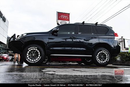 17x9.0 Lenso Grunt G1 Silver on TOYOTA PRADO