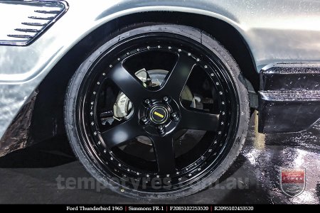 20x8.5 20x9.5 Simmons FR-1 Satin Black on FORD THUNDERBIRD