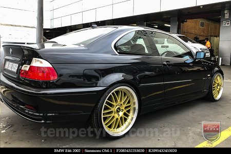 20x8.5 20x9.5 Simmons OM-1 Gold on BMW E46