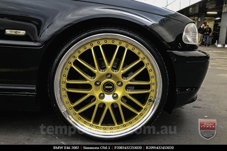 20x8.5 20x9.5 Simmons OM-1 Gold on BMW E46