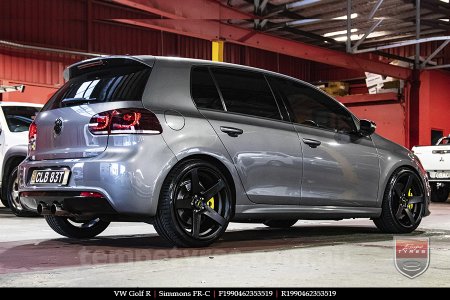 19x8.0 19x9.0 Simmons FR-C Matte Black NCT on VW GOLF R