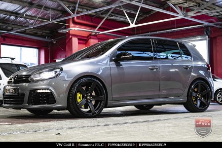 19x8.0 19x9.0 Simmons FR-C Matte Black NCT on VW GOLF R