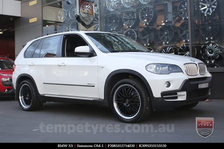 20x8.5 20x9.5 Simmons OM-1 Gloss Black on BMW X5