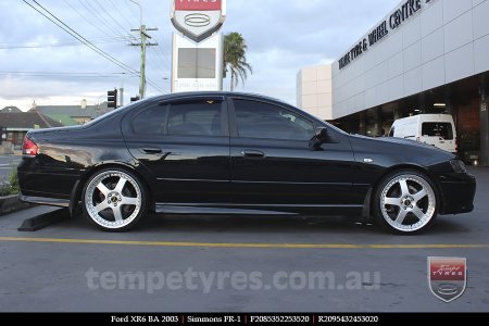 20x8.5 20x9.5 Simmons FR-1 Silver on FORD FALCON