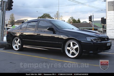 20x8.5 20x9.5 Simmons FR-1 Silver on FORD FALCON