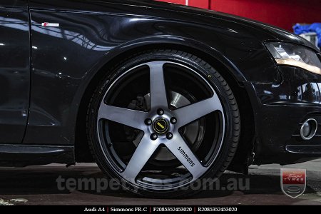 20x8.5 20x10 Simmons FR-C Black Tint NCT on AUDI A4