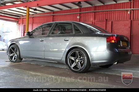 18x8.0 18x9.0 Simmons FR-CS Matte Black Chamfer Edge on AUDI A4