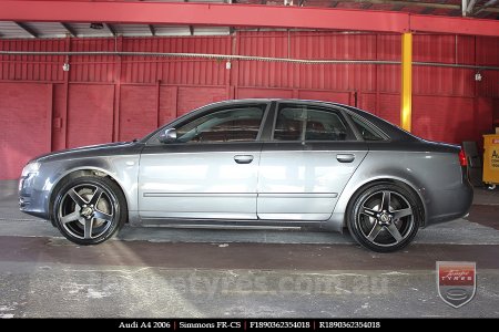 18x8.0 18x9.0 Simmons FR-CS Matte Black Chamfer Edge on AUDI A4