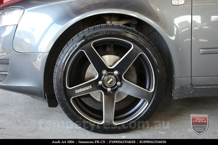 18x8.0 18x9.0 Simmons FR-CS Matte Black Chamfer Edge on AUDI A4