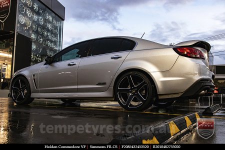 20x8.5 20x10 Simmons FR-CS Satin Black NCT  on HOLDEN COMMODORE VF